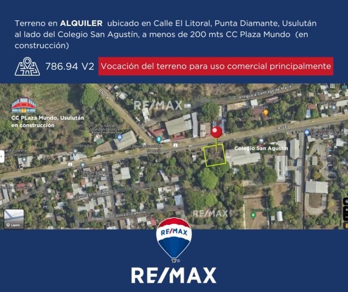 Land for Rent in Usulután: Strategically Located near Plaza Mundo